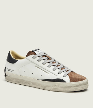Crime London Skórzane sneakersy Distressed 2,0 | zamsz
