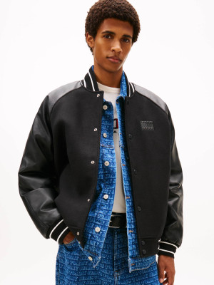 Tommy Jeans Kurtka bomber | Regular Fit | z dodatkiem wełny