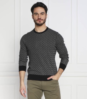 Michael Kors Sweter MICRO SIGNATURE | Slim Fit