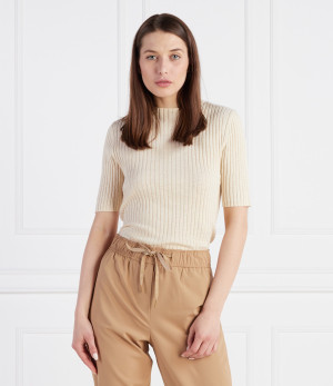 Marc O' Polo Sweter Pullover cropped | Regular Fit | z dodatkiem lnu