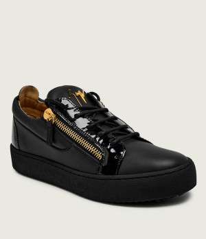 Giuseppe Zanotti Skórzane trampki S LOGOBALL
