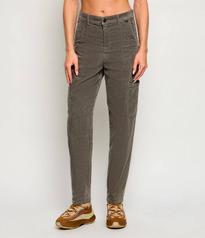 Marc Cain Spodnie cargo Ruma | Tapered fit | sztruks
