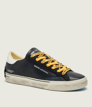 Crime London Skórzane sneakersy Distressed 2,0 | zamsz