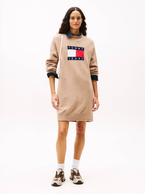 Tommy Jeans Sukienka | z dodatkiem wełny