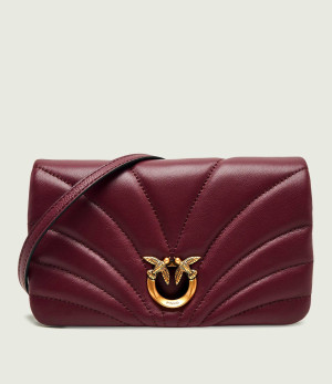 Pinko Skórzana kopertówka Click Horizontal Mini