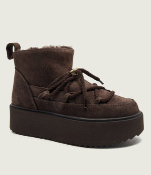 INUIKII Śniegowce Classic Low Platform | zamsz
