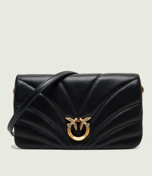 Pinko Skórzana kopertówka Click Horizontal Mini