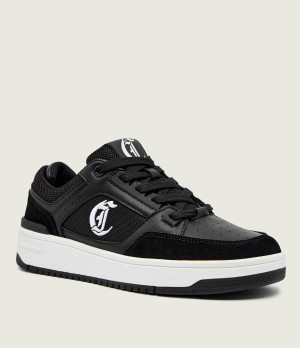 Just Cavalli Skórzane sneakersy FONDO AZULA DIS.12