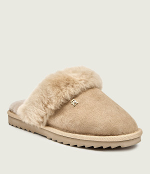 Tommy Hilfiger Obuwie domowe | shearling | zamsz | z dodatkiem wełny