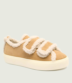 INUIKII Ocieplane sneakersy | zamsz | shearling
