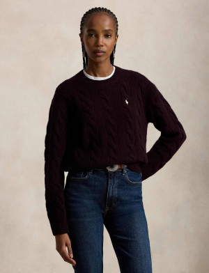 POLO RALPH LAUREN Wełniany sweter | Loose fit | z dodatkiem kaszmiru
