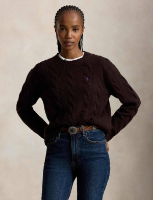 POLO RALPH LAUREN Wełniany sweter | Loose fit | z dodatkiem kaszmiru