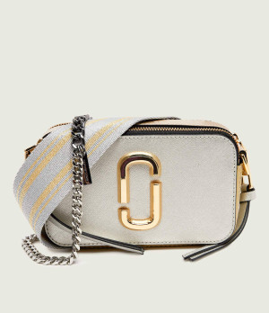 Marc Jacobs Skórzana listonoszka Metallic Cb Chain Snapshot
