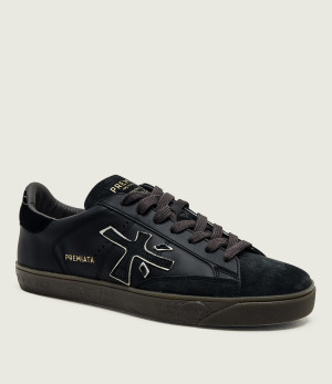 Premiata Skórzane sneakersy Steven | zamsz