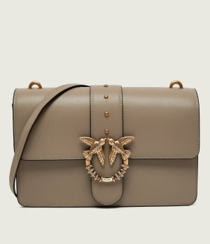 Pinko Skórzana listonoszka Ove One Classic New Buckle