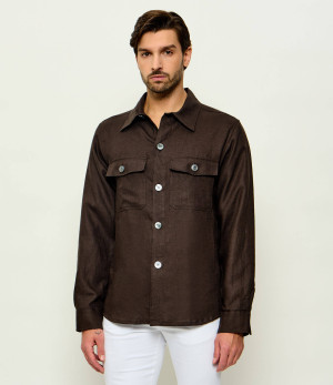 Oscar Jacobson Lniana kurtka Maverick | Regular Fit