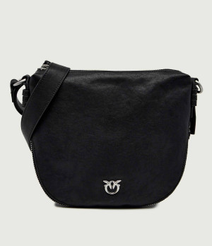 Pinko Skórzana torebka na ramię ZIP AROUND MINI