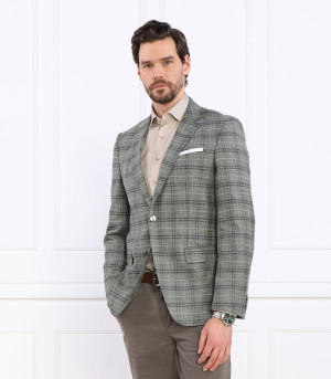 BOSS BLACK Wełniana marynarka H-Hutson-231 | Slim Fit | z dodatkiem lnu