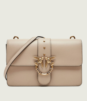 Pinko Skórzana listonoszka Ove One Classic New Buckle