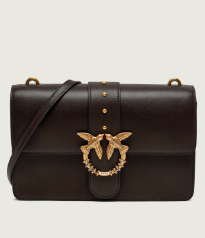 Pinko Skórzana listonoszka Ove One Classic New Buckle