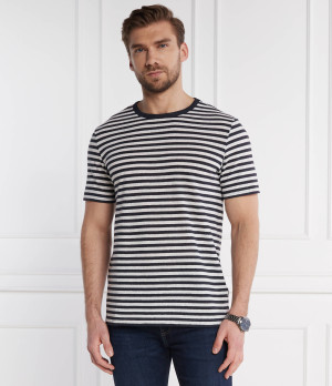 BOSS BLACK T-shirt Tiburt | Regular Fit | z dodatkiem lnu