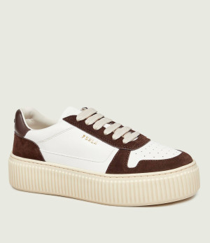 Furla Skórzane sneakersy Furla Sky | zamsz