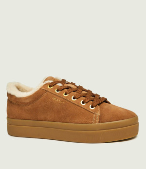 Gant Ocieplane sneakersy Avona | zamsz | shearling