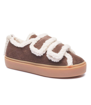 INUIKII Skórzane sneakersy Velcro | shearling