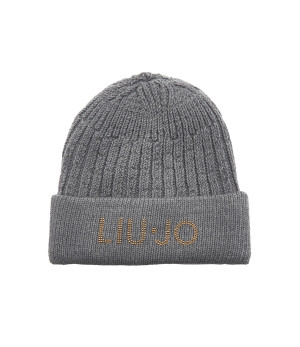 Liu Jo Czapka LOGO BORCHIE | z dodatkiem wełny