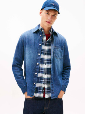 Tommy Jeans Jeansowa koszula | Regular Fit