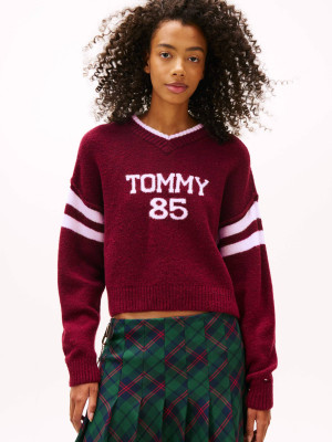 Tommy Jeans Sweter TOMMY 85 | Relaxed fit | z dodatkiem wełny
