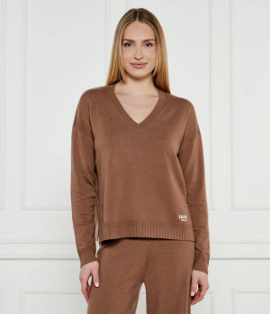 Liu Jo Sport Wełniany sweter | Regular Fit | z dodatkiem kaszmiru