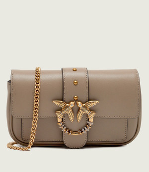 Pinko Skórzana torebka na ramię Love Pocket New Buckle