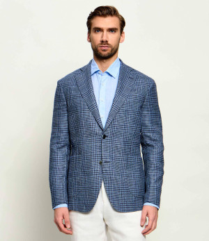 Oscar Jacobson Marynarka Ferry Patch | Slim Fit | z dodatkiem wełny