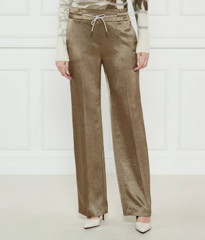 Marc Cain Satynowe spodnie WASHINGTON | Loose fit | regular waist