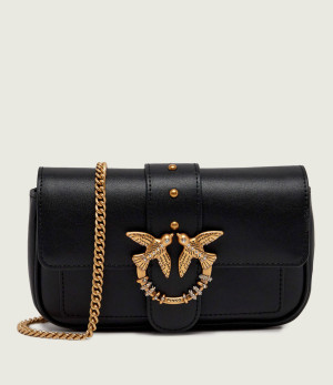 Pinko Skórzana torebka na ramię Love Pocket New Buckle