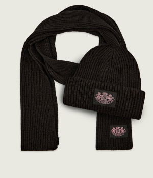 Juicy Couture Szal + czapka CHEETAH CREST | z dodatkiem wełny