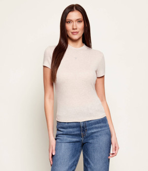GUESS Półgolf TINA | Slim Fit | z dodatkiem jedwabiu i wełny
