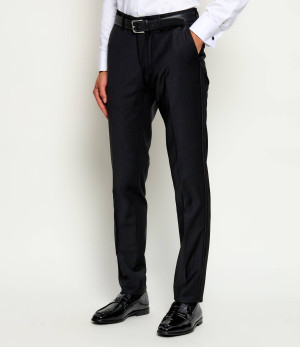 Karl Lagerfeld Spodnie | Slim Fit | z dodatkiem wełny