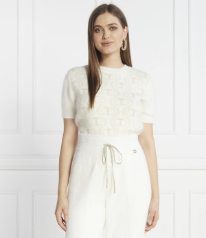 TWINSET Bluzka | Regular Fit | z dodatkiem wełny