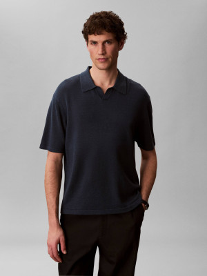 Calvin Klein Polo JOHNNY | Loose fit | z dodatkiem lnu