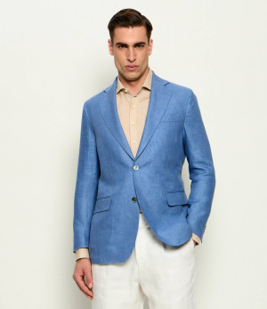 Oscar Jacobson Lniana marynarka Ferry | Regular Fit