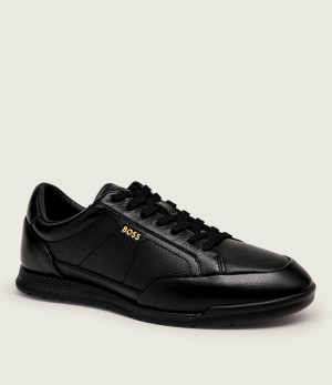 BOSS BLACK Skórzane sneakersy Nitan_Lowp_ltgrn