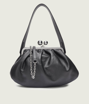 Weekend MaxMara Skórzana torebka na ramię CUBICO Pasticcino