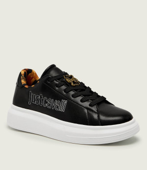Just Cavalli Skórzane sneakersy FONDO URSA DIS. 01