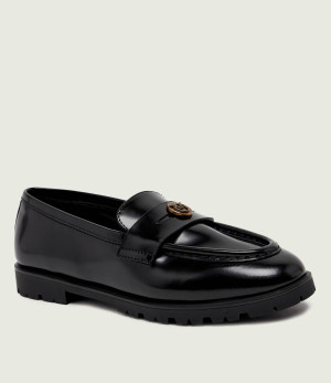 Pinko Skórzane loafersy Nora 07
