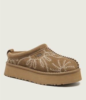 UGG Ocieplane mule Tazz Botanic | zamsz | z dodatkiem wełny