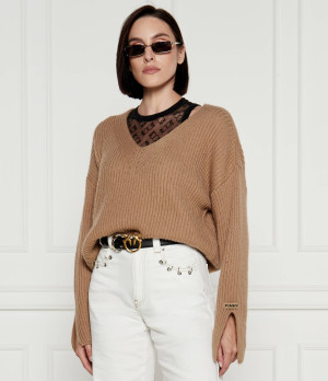 Pinko Sweter KORAT | Loose fit | z dodatkiem wełny