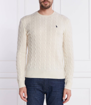 POLO RALPH LAUREN Wełniany sweter | Slim Fit | z dodatkiem kaszmiru