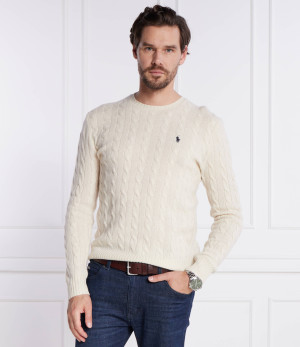 POLO RALPH LAUREN Wełniany sweter | Slim Fit | z dodatkiem kaszmiru